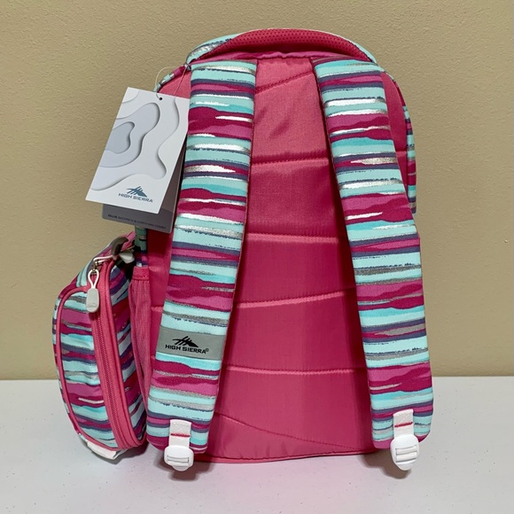 High Sierra Ollie Watercolor Stripes Lunch Kit Backpack-NWT - Picture 3 of 16